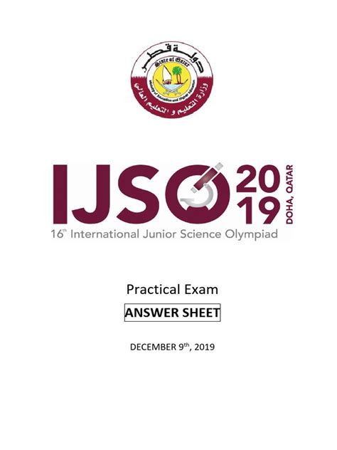 Ijso 2012 Answer PDF