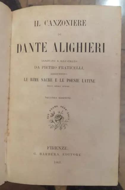 Il Canzoniere Di Dante Alighieri Epub