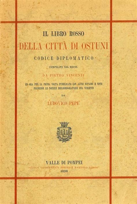 Il Libro Rosso Della Citt Di Ostuni Codice Diplomatico... Doc