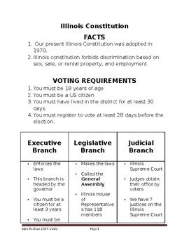 Illinois Constitution Study Guide Answers Doc