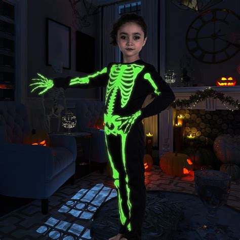 Illuminate the Night with an Ethereal Glow in the Dark Skeleton Costume