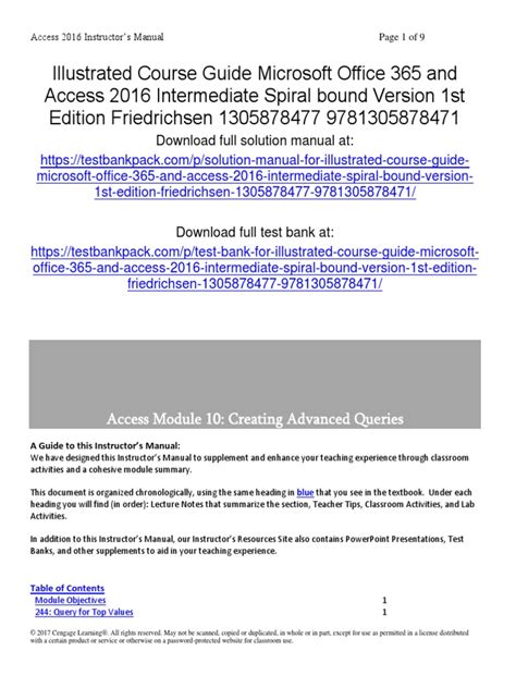 Illustrated Course Guide Microsoft Office 365 and Access 2016 Intermediate Spiral bound Version PDF