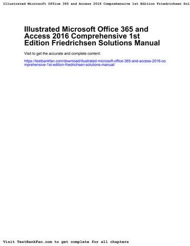 Illustrated Microsoft Office 365 and Access 2016 Comprehensive Reader