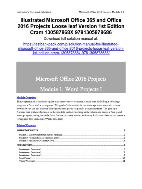 Illustrated Microsoft Office 365 and Office 2016 Projects Loose-leaf Version Epub