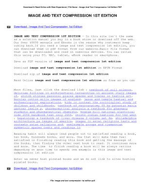 Image and Text Compression 1st Edition Doc