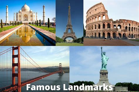 Images of famous landmarks: