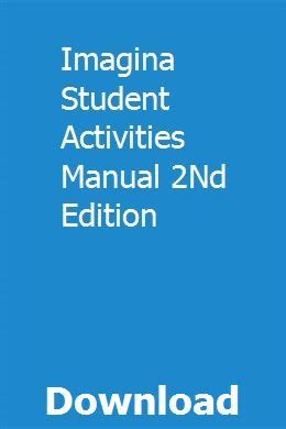 Imagina Student Activities Manual Second Edition Answers Reader