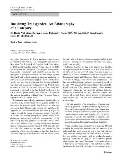 Imagining Transgender: An Ethnography of a Category PDF