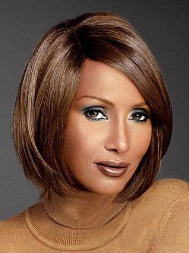 Iman Beautiful Bob Hairstyle Short Straight Lace Front Synthetic Wigs