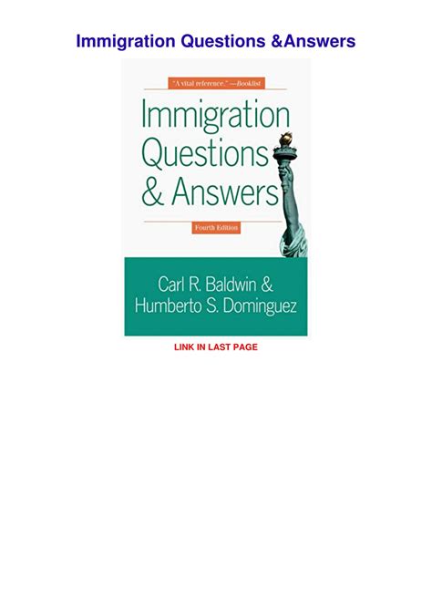 Immigration Answers And Questions PDF