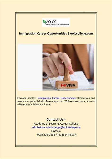 Immigration Career Opportunities
