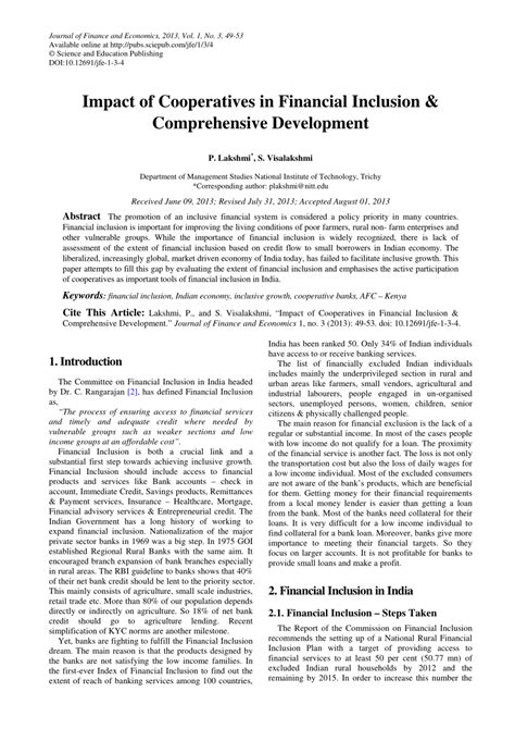 Impact of Innovative Cooperatives in Tamil Nadu A Study of Excellence and Pride Reader