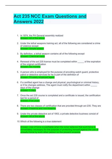 Importance of ACT 235 Certification