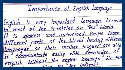 Importance of English Writing in Singapore