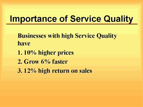 Importance of Service Quality Centers