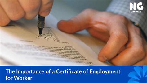 Importance of a Certificate of Employment