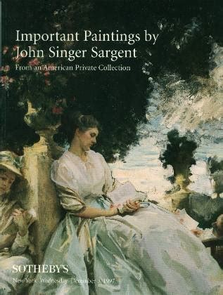 Important Paintings by John Singer Sargent from an American Private Collection Auction December 3 1997 Sale 7064 vol 2
