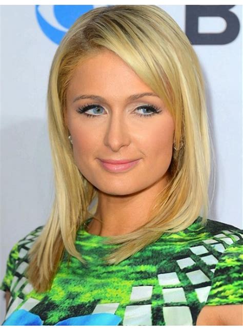 Impressive Blonde Straight Shoulder Length Paris Hilton Wigs