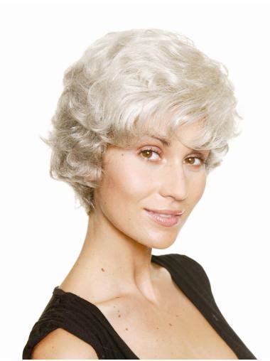 Impressive Wavy Chin Length Synthetic Grey Wigs