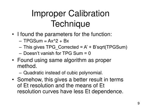 Improper Calibration: