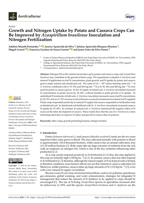 Improved Nitrogen Uptake: