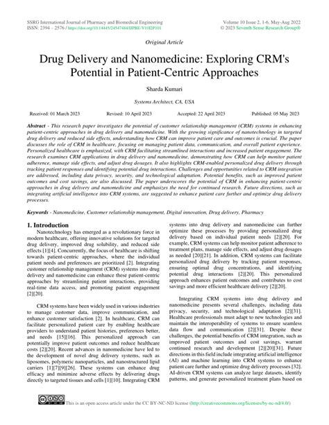 In 3 to mm3: Exploring the Potential of Nanomedicine