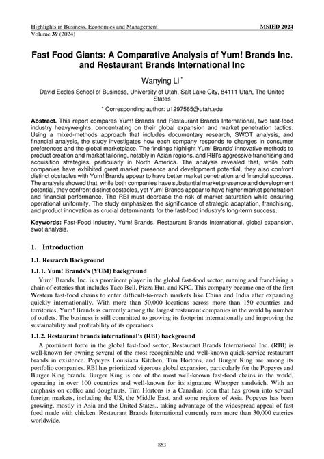 In-Demand Fast Food Employers: A Comparative Analysis