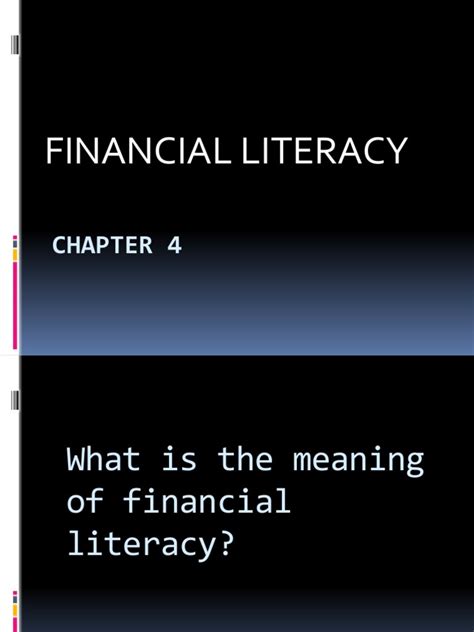 In-depth financial education: