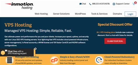 InMotion Hosting VPS 99.999% uptime guarantee badge