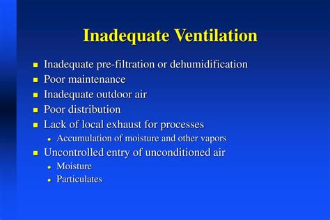 Inadequate filtration: