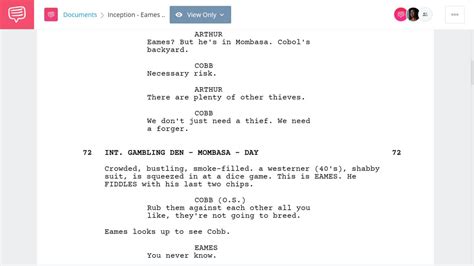 Inception and Screenplay