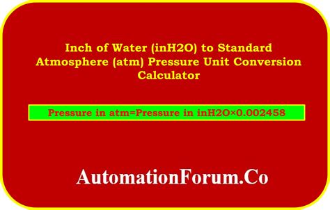 Inches to ATM: Convert Fluid Pressure Like a Pro