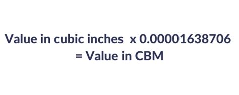 Inches to CBM: A Comprehensive Guide to Convert Your Measurements