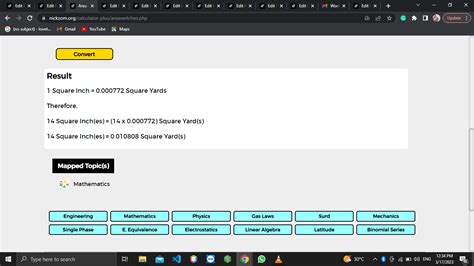 Inches to Square Yards Calculator: Convert Inches to Square Yards with Ease