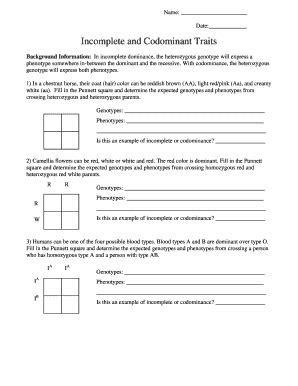 Incomplete And Codominant Traits Answer Key Kindle Editon