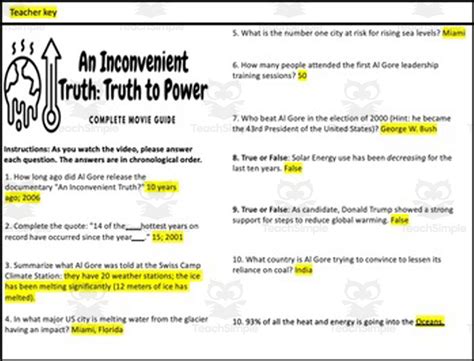 Inconvenient Truth Answers Epub