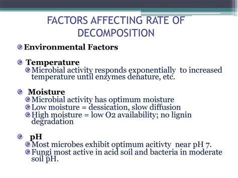 Increased Decomposition Rate: