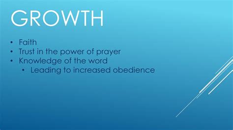 Increased Faith and Trust: