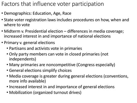 Increased Voter Participation: