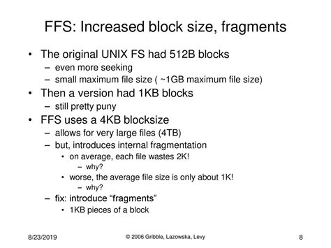 Increased block size: