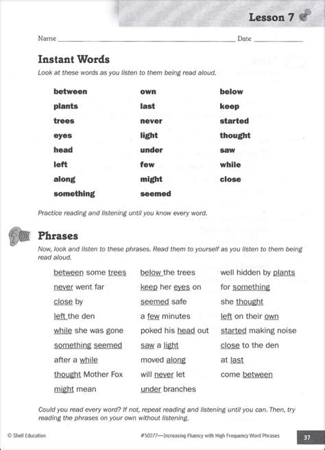 Increasing Fluency with High Frequency Word Phrases Grade 2 Increasing Fluency Using High Frequency Word Phrases Epub