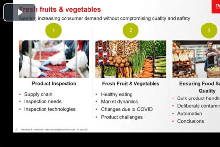 Increasing demand for fresh fruits and vegetables: