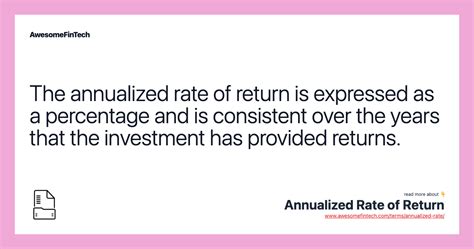 Incredible 7.5% Annualized Rate of Return: Unlocking Financial Success