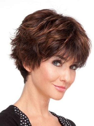 Incredible Auburn Layered Wavy Short Wigs