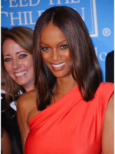 Incredible Auburn Straight Shoulder Length Tyra Banks Wigs