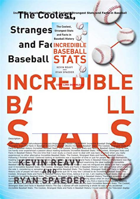 Incredible Baseball Stats Coolest Strangest Kindle Editon