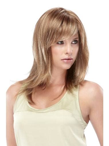 Incredible Blonde Straight Shoulder Length Lace Front Wigs