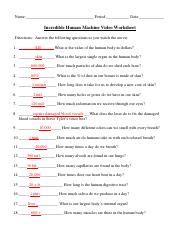 Incredible Human Machine Video Answer Key Doc