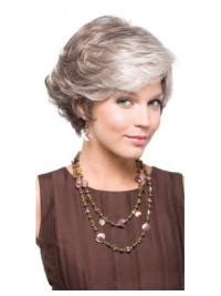 Incredible Wavy Short Synthetic Grey Wigs