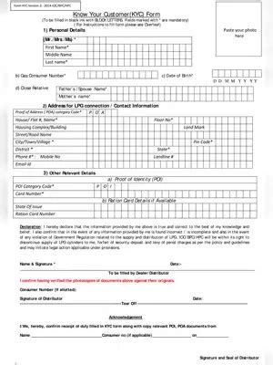 Indane KYC Form PDF: A Complete Guide to Form Submission and Verification